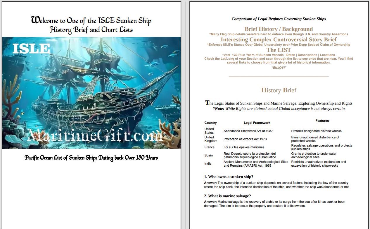 Sunken Ships of the Pacific Ocean